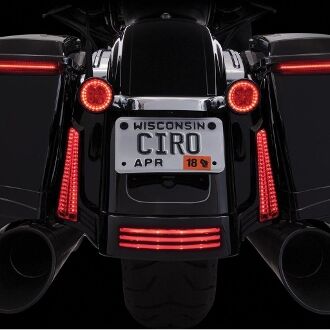 Fang Rear Red Halo Turn Signal Light with Bezel - Image 3