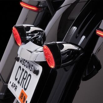 Fang Rear Red Halo Turn Signal Light with Bezel