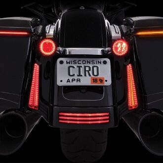 Fang Rear Red Halo Turn Signal Light with Bezel - Image 5